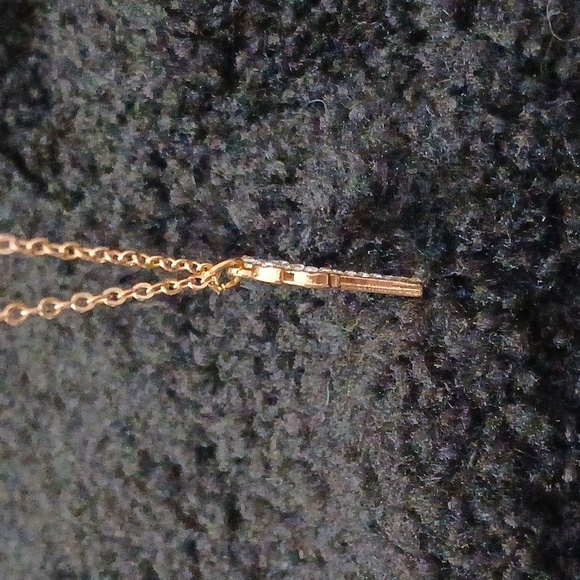 Dainty Palm Tree Necklace Diamond Crystal Tropical Fashion - Picture 3 of 5